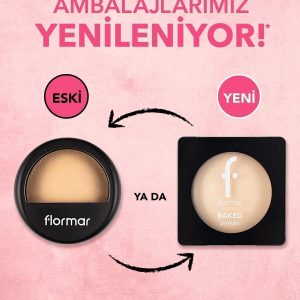 کرم پودر اورجینال برند Flormar مدل Yoğun Pigmentli Fırınlanmış Mat Pudra کد 1264639