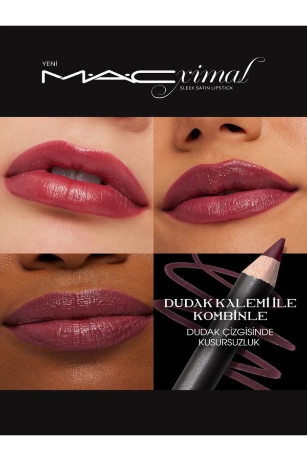 رژ لب اورجینال برند Mac مدل MACximal Sleek Satin Lipstick کد 866952208 - Image 3